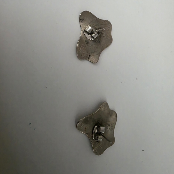 Abstract Silver Earrings - Picture 4 of 9